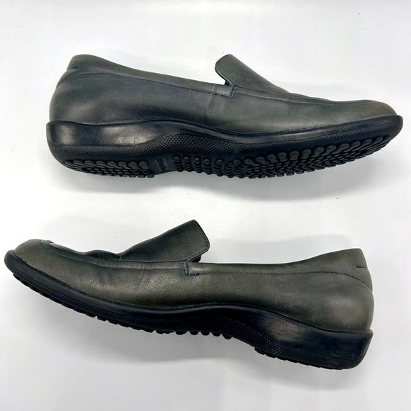 NATURALIZER Slip-On Leather Loafers-Comfort Walking Flats-Olive Green-Wo… - Picture 4 of 8